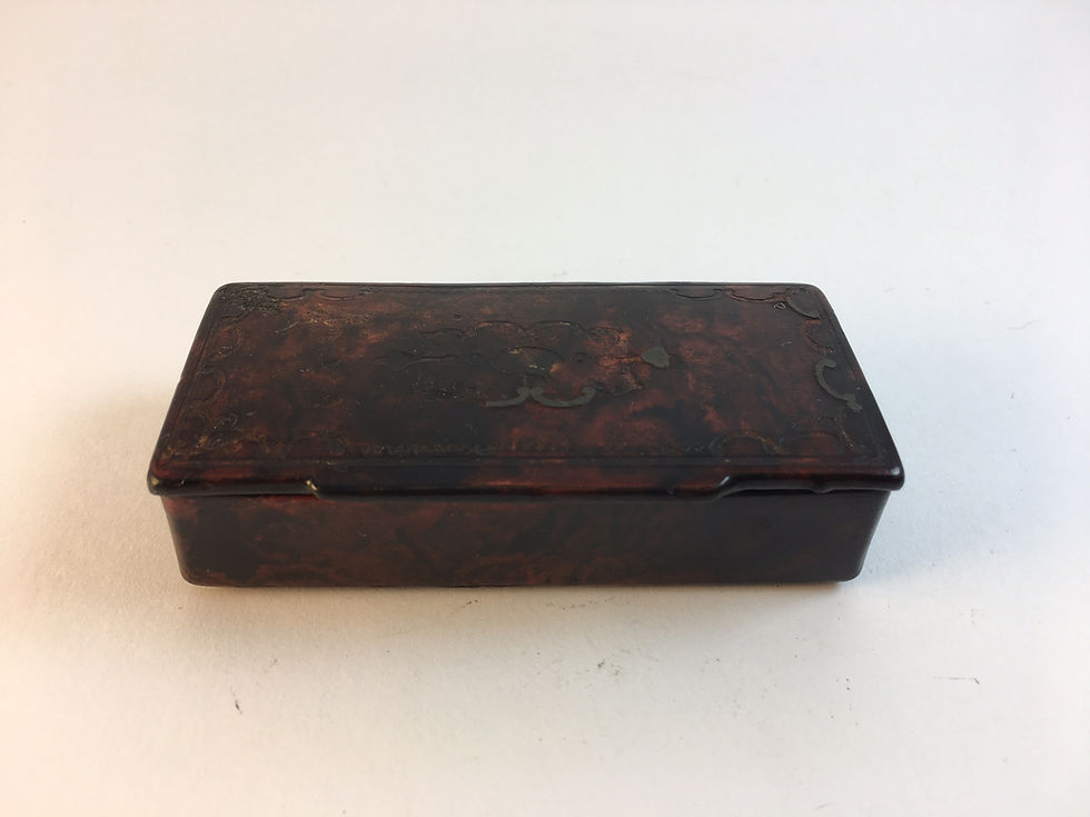 Antique French Natural Horn Box