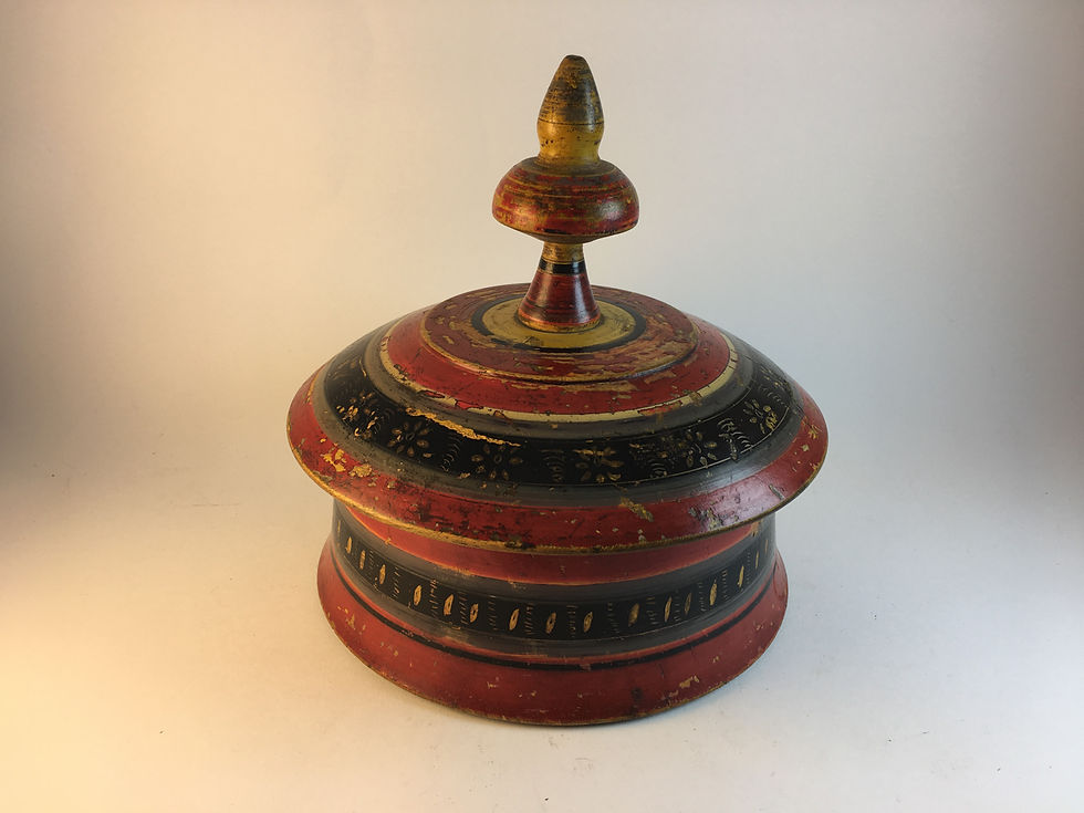 Afghan Nuristan Handmade Old Wooden Spice Box