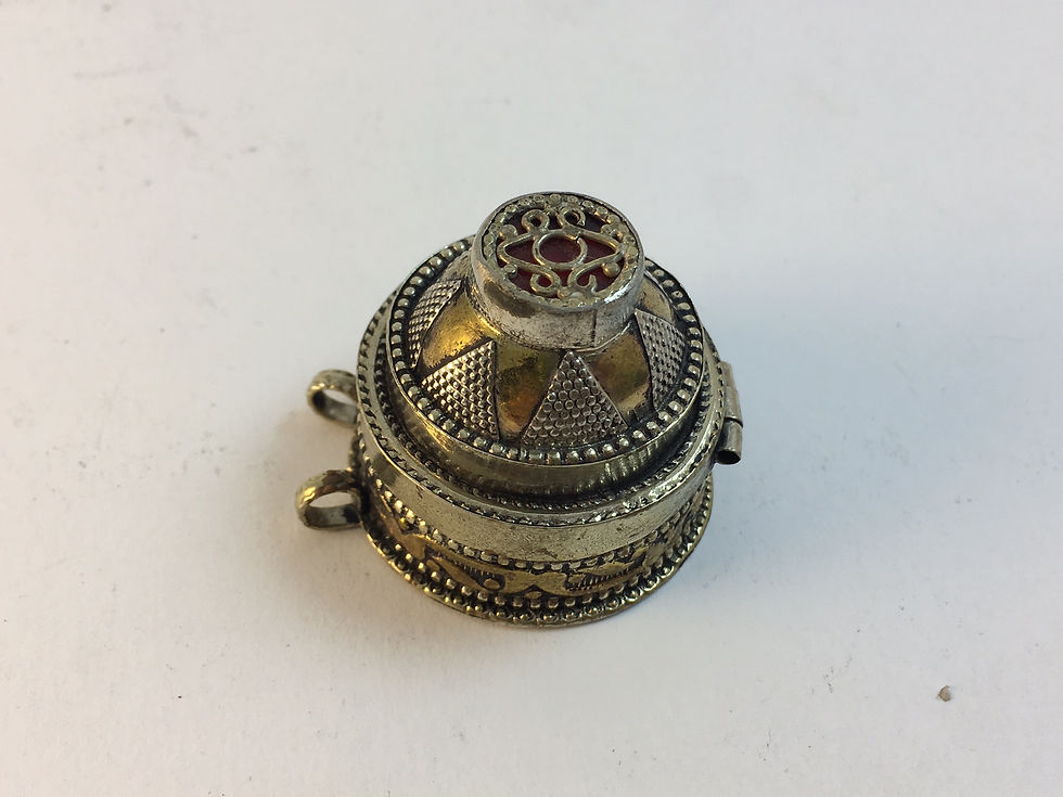 Afghan Silver Pendant Box