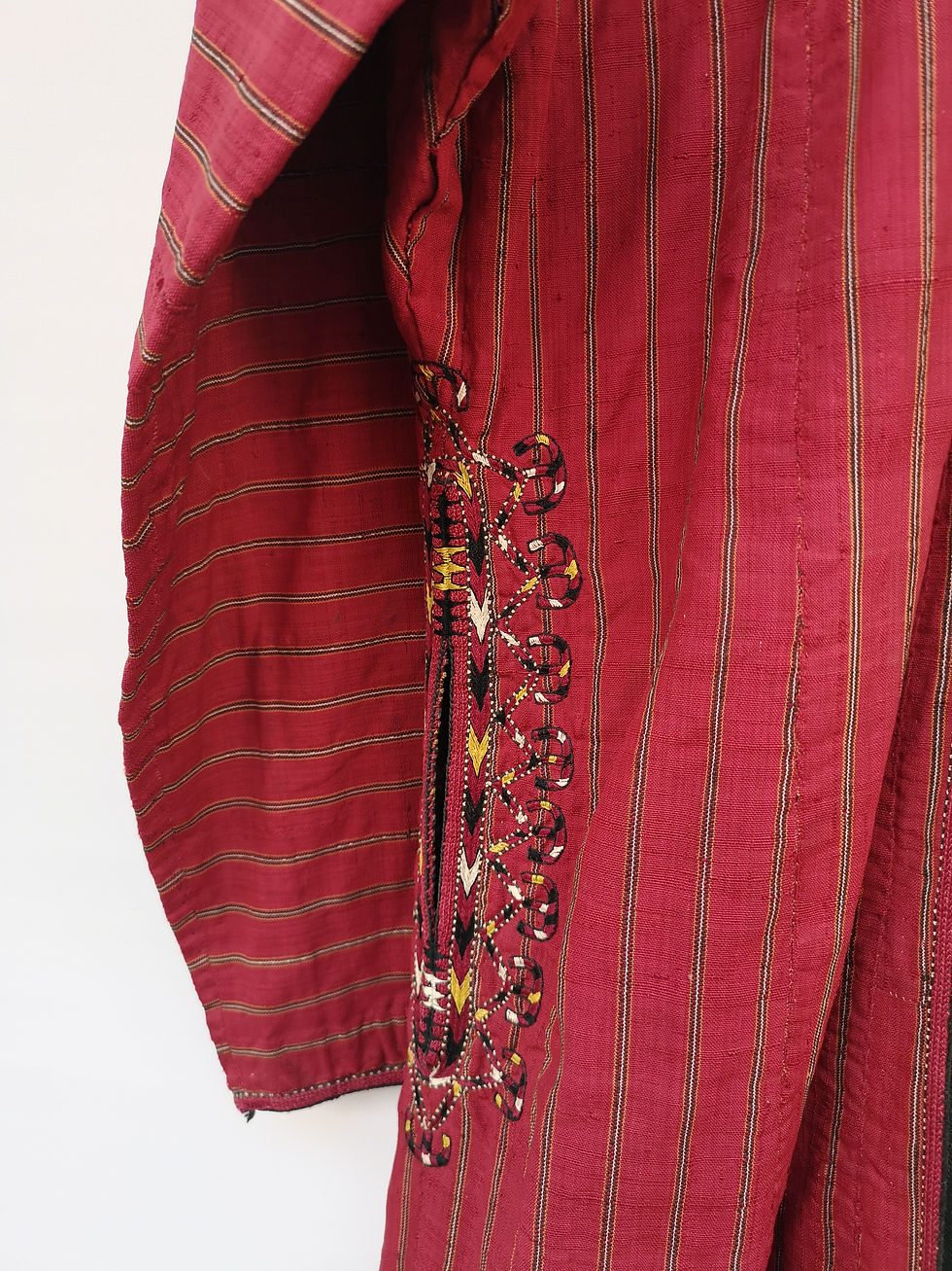 Thumbnail: Turcoman Silk men's khaftan 19th century 