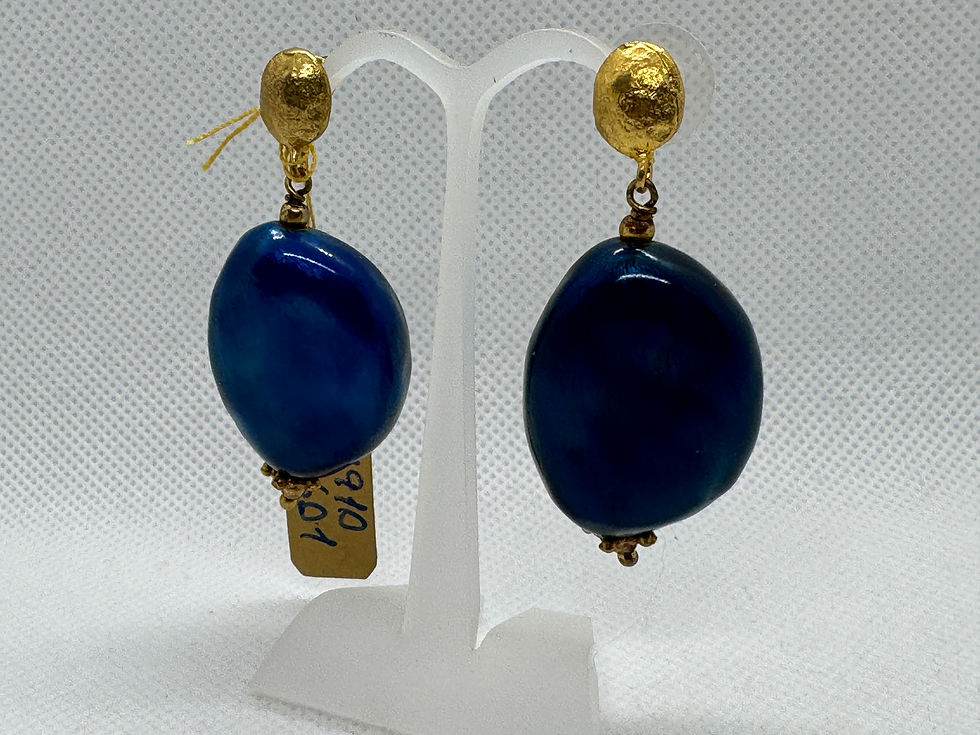 Thumbnail: Blue enamel Earrings 