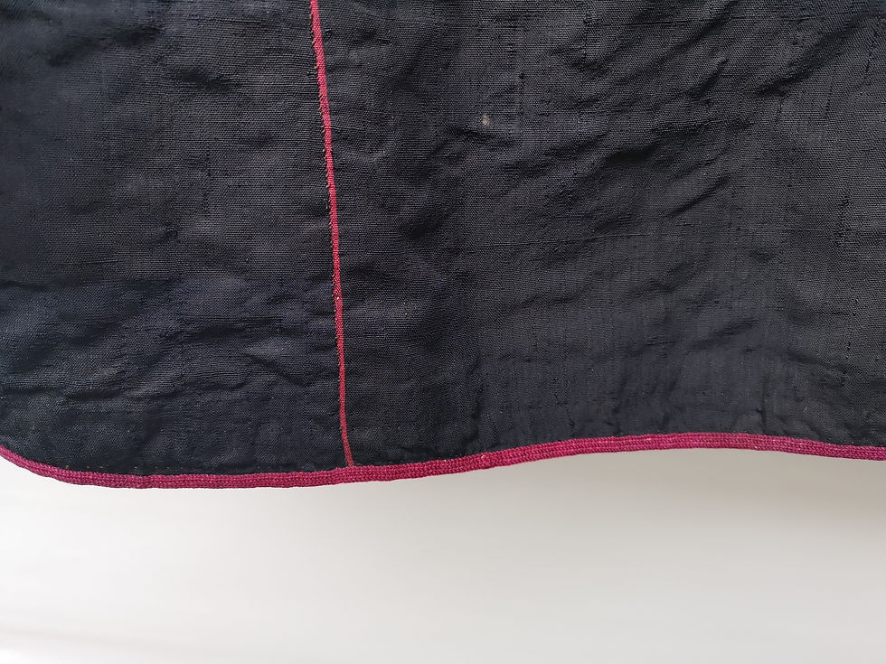 Thumbnail: Turcoman black silk khaftan 