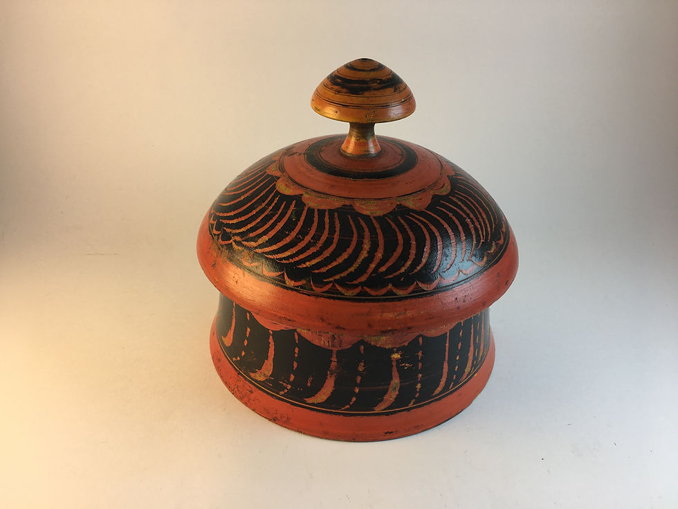 Afghan Nuristan Handmade Old Wooden Spice Box