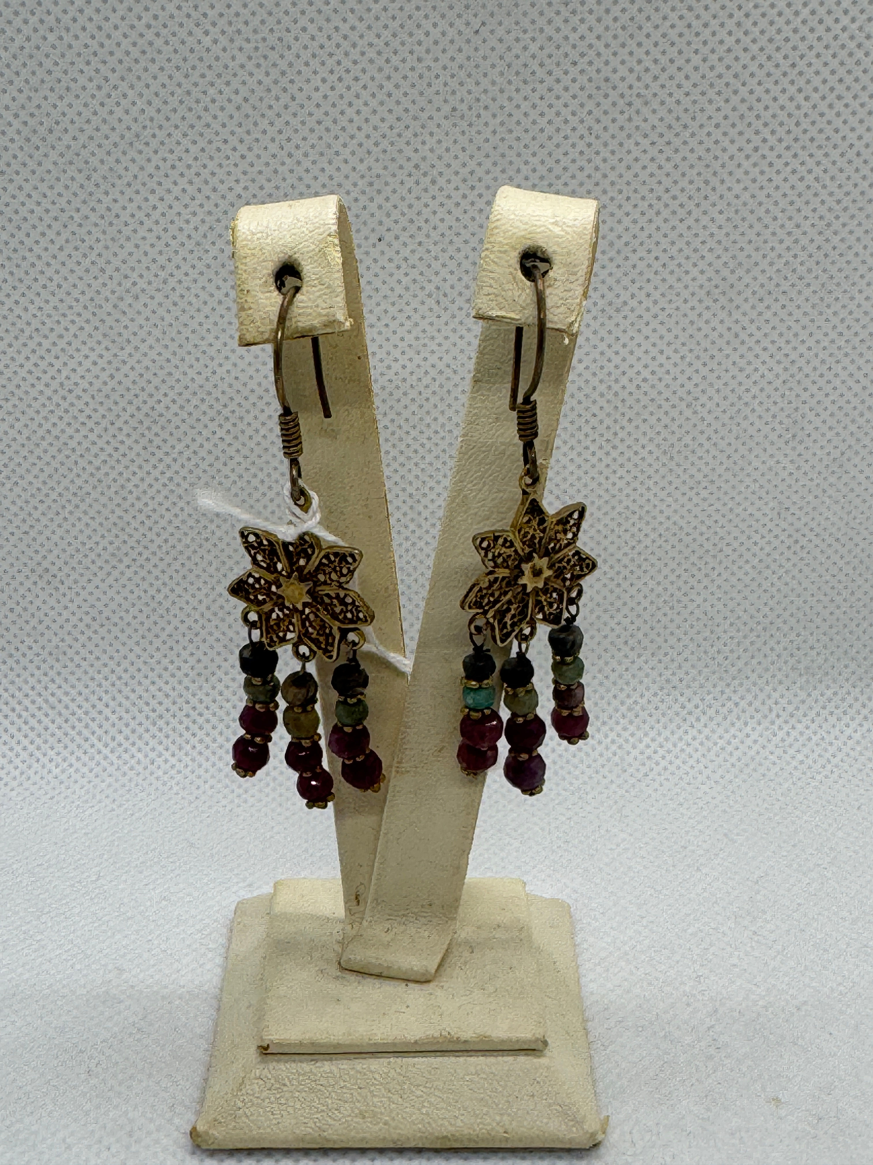 Uzbek Tourmaline stone earrings 