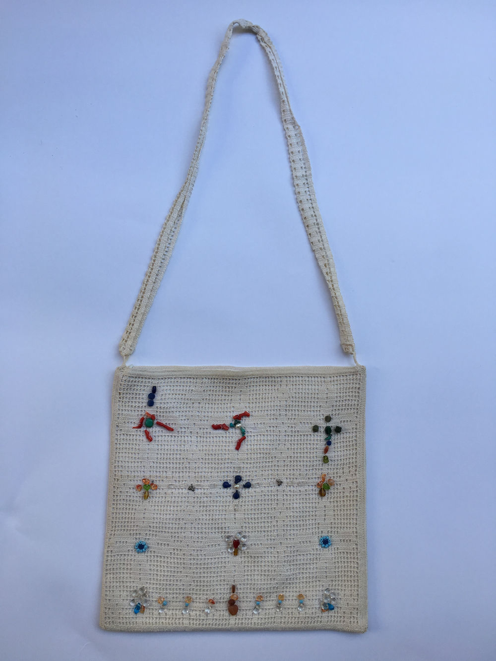 Hand Crochet Silk Shoulder Bag