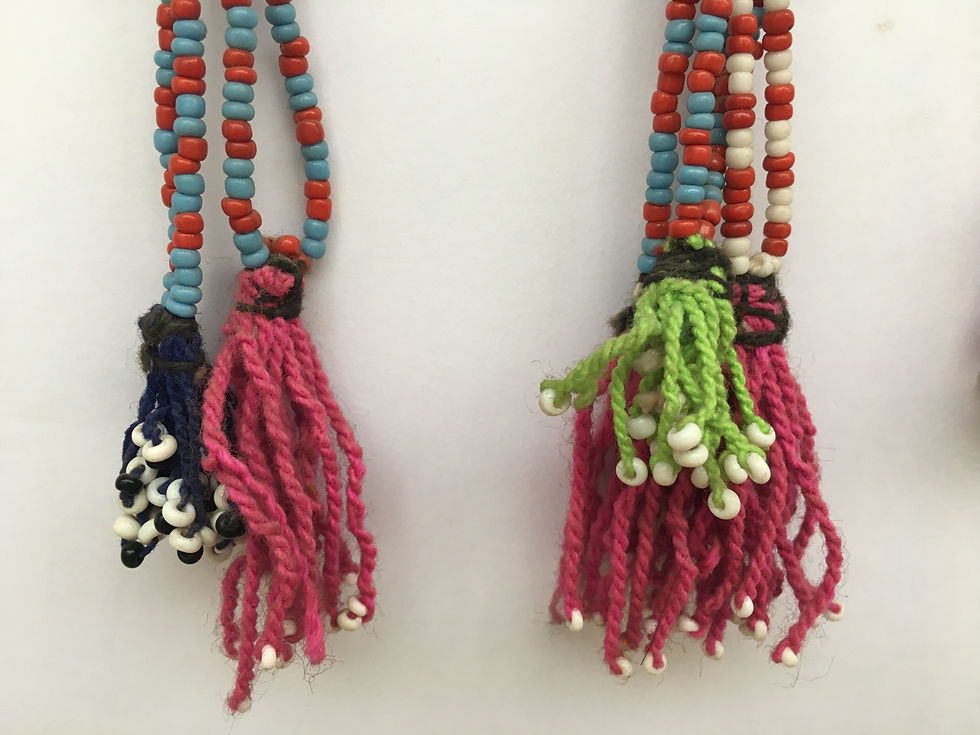 Thumbnail: Afghan Embroidered Suzani "Duacık" Amulet Old Wall Hanging
