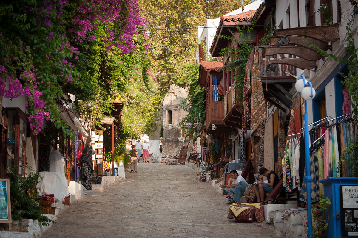 Postcard "Kaş, Uzunçarşı"