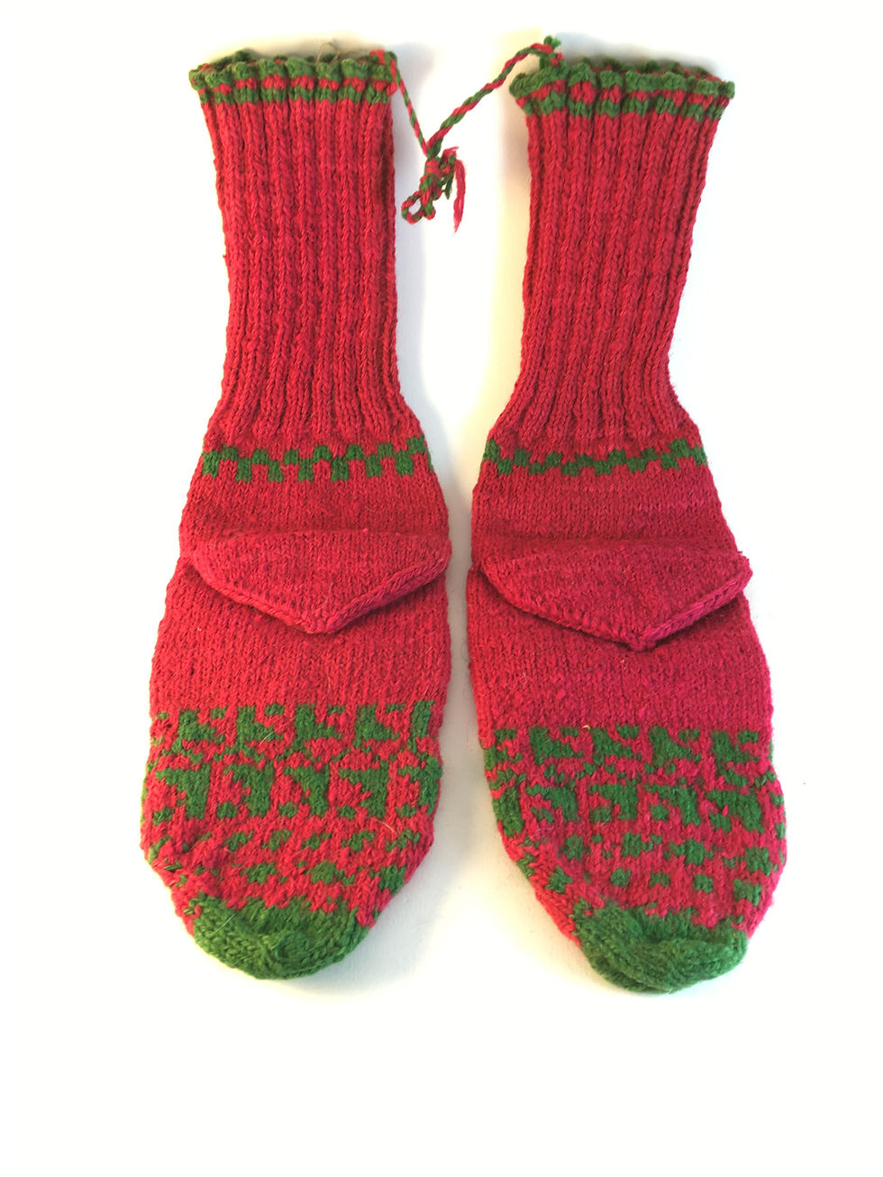 Thumbnail: Hand Knitted Old Turkish Wool Village Socks