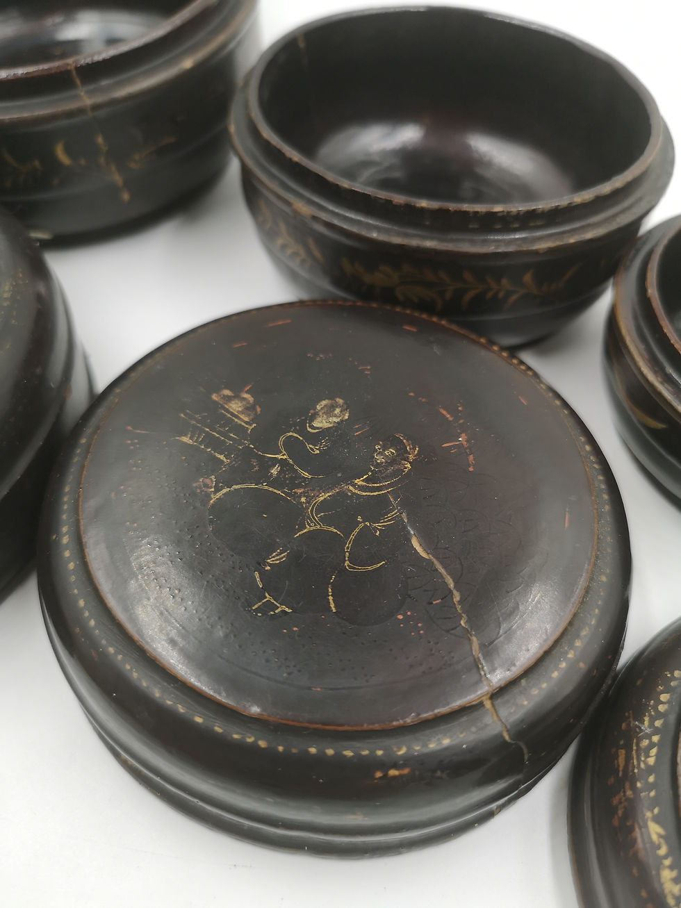 Thumbnail: Indian 4 box wooden antique set
