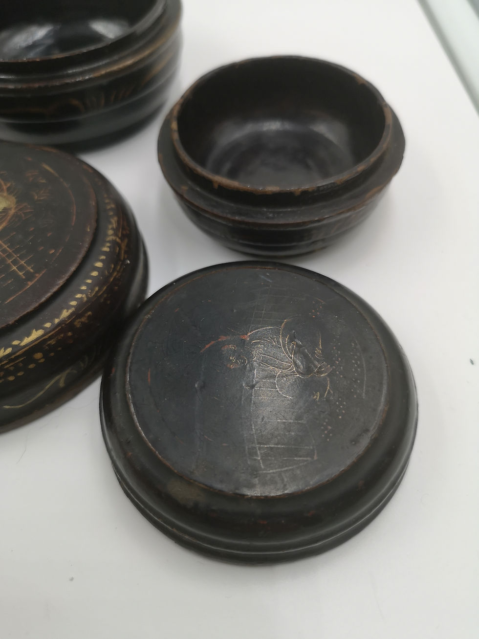 Thumbnail: Indian 4 box wooden antique set