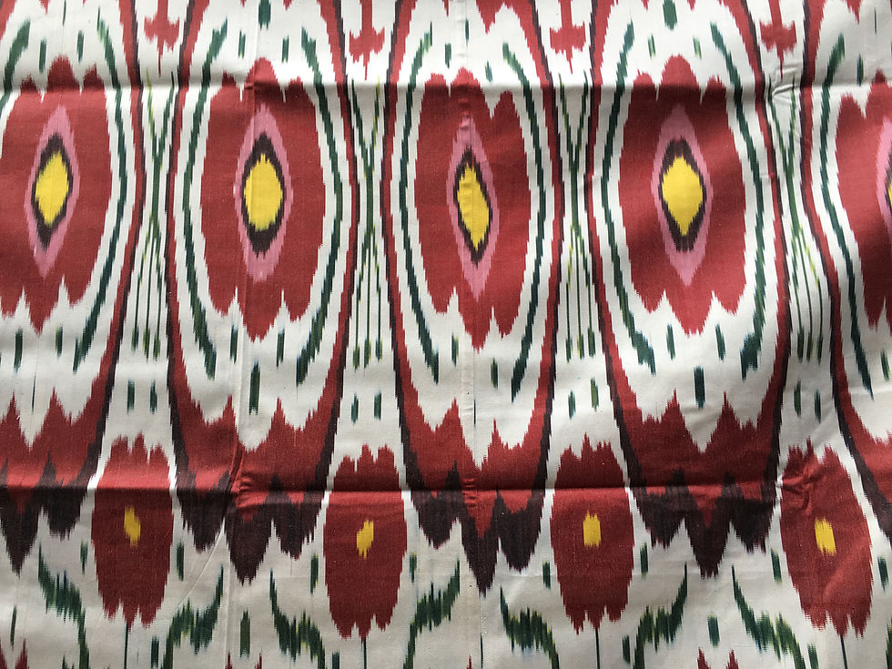 Thumbnail: 100% Silk Ikkat Bed Cover