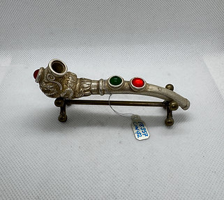 Chinese marijuana pipe, silver