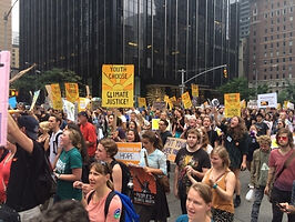 climate change protest march in New York City