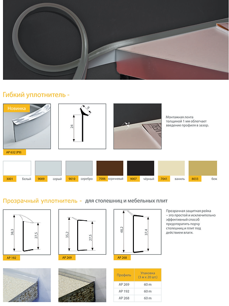 уплотнитель для цоколя, уплотнитель для столешниц и мебельных плит, уплотнительная лента, уплотнитель для кухни, мебельная фурнитура