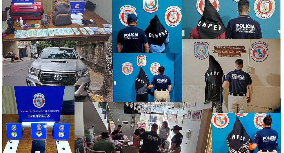 Operación Ícaro: Desarticulan banda de ciberdelincuencia que desvió G. 9.000 millones en Itapúa