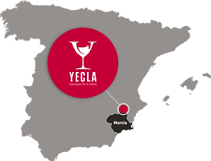 Kaart van Yecla, waar de Monastrell wijn vandaan komt
