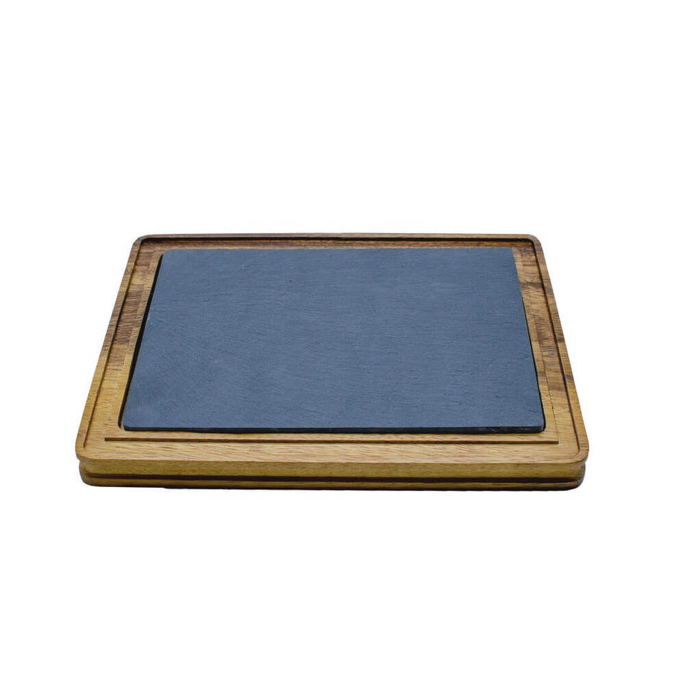 ถาดหินเหลี่ยม Rectangle Slate Platter