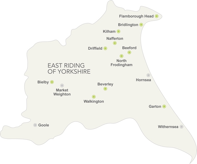 East Riding of Yorkshire map