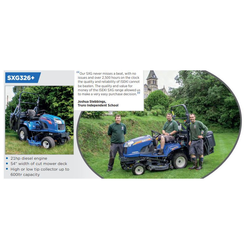 Thumbnail: ISEKI SXG327 + Diesel Ride On Mower 54" Deck & High Tip Collector