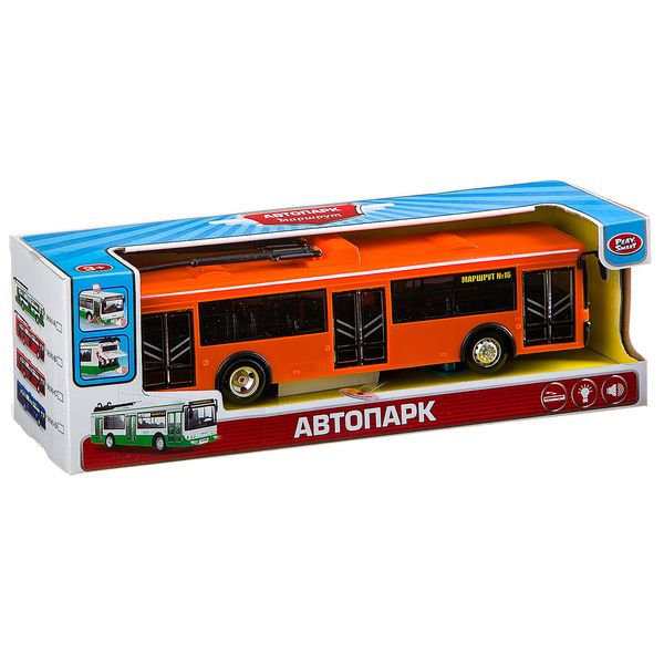 Троллейбус 1:43 Автопарк инерционный Play Smart