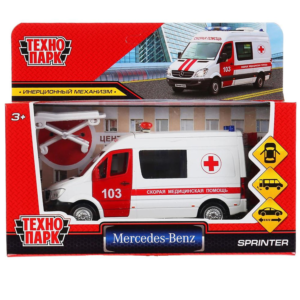 Машина MERCEDES-BENZ SPRINTER СКОРАЯ, метал, 14см