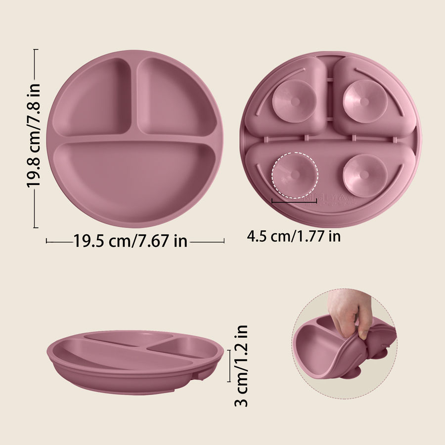 Thumbnail: 1PCS Baby Sucker Silicone Dining Plate BPA Free Children Dishes Suction Toddle T