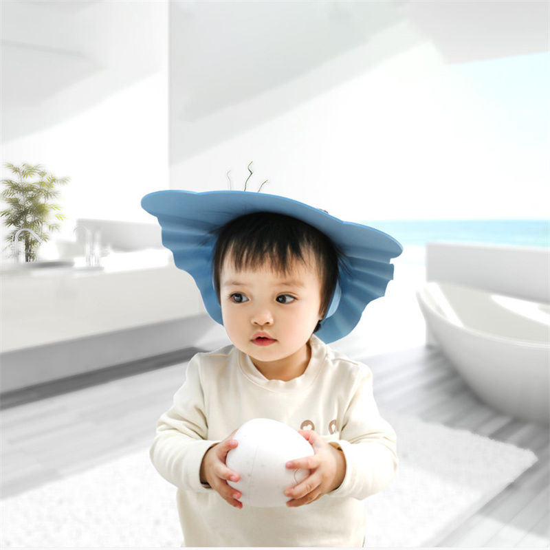 Thumbnail: Baby Shower Soft Cap Adjustable Hair Wash Hat for Kids Ear Protection Safe Child