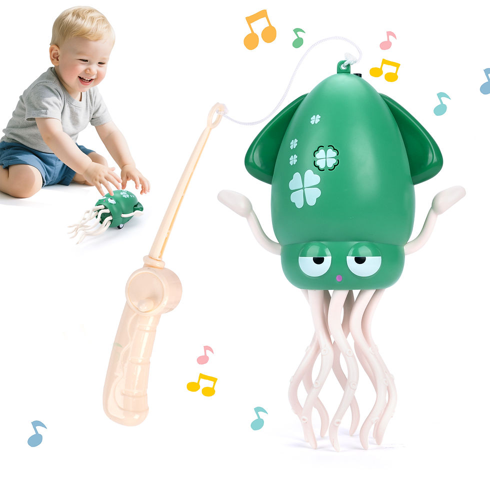 Thumbnail: Electronic Dancing Squid Toys with Light&Music Funny Induction Lying Flat Squid 
