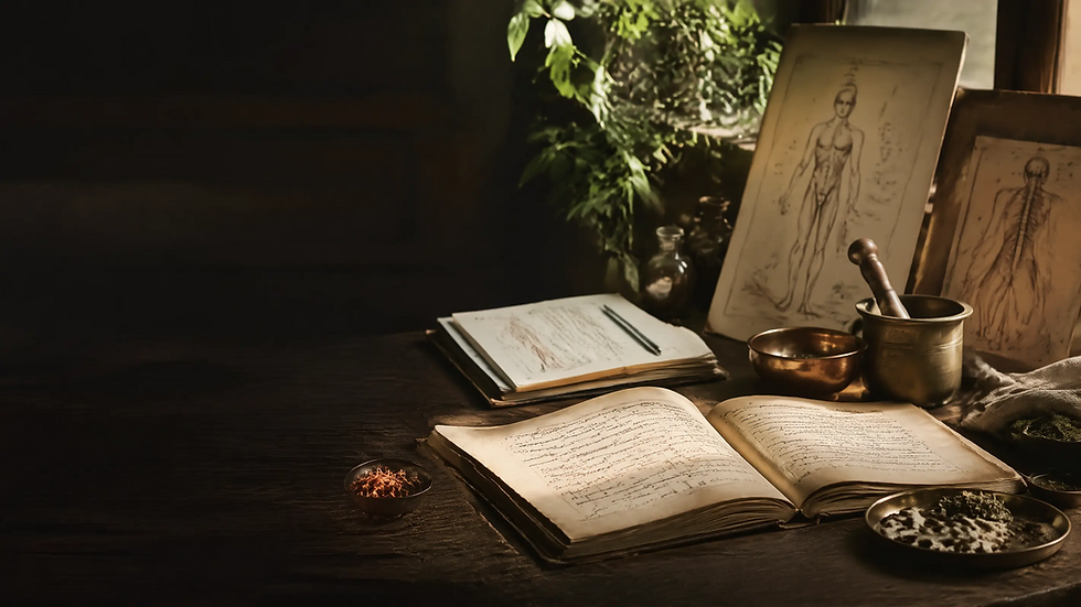 Libros y diagramas para estudiar medicina ayurveda online España.