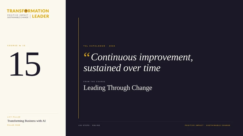 Leading Through Change and Continuous Improvement
