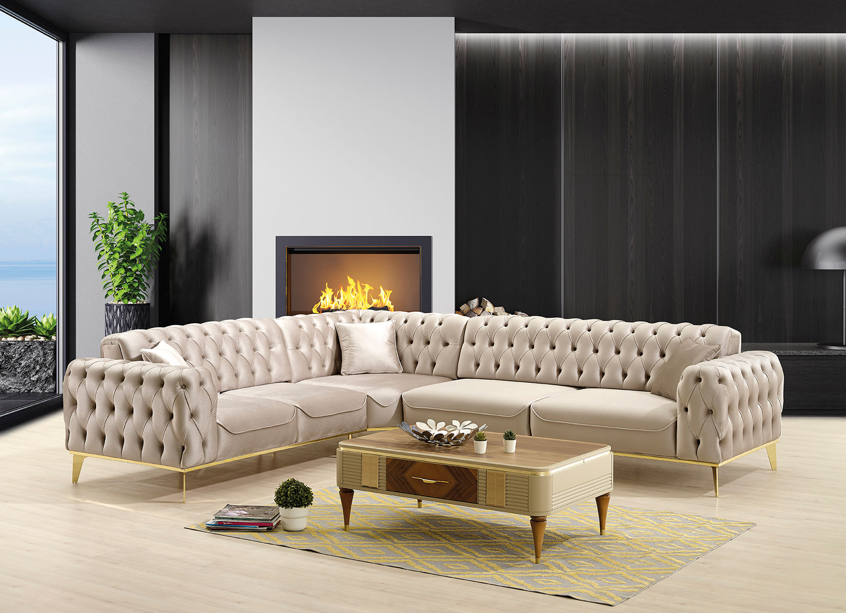 Carmo canape d'angle convertible
