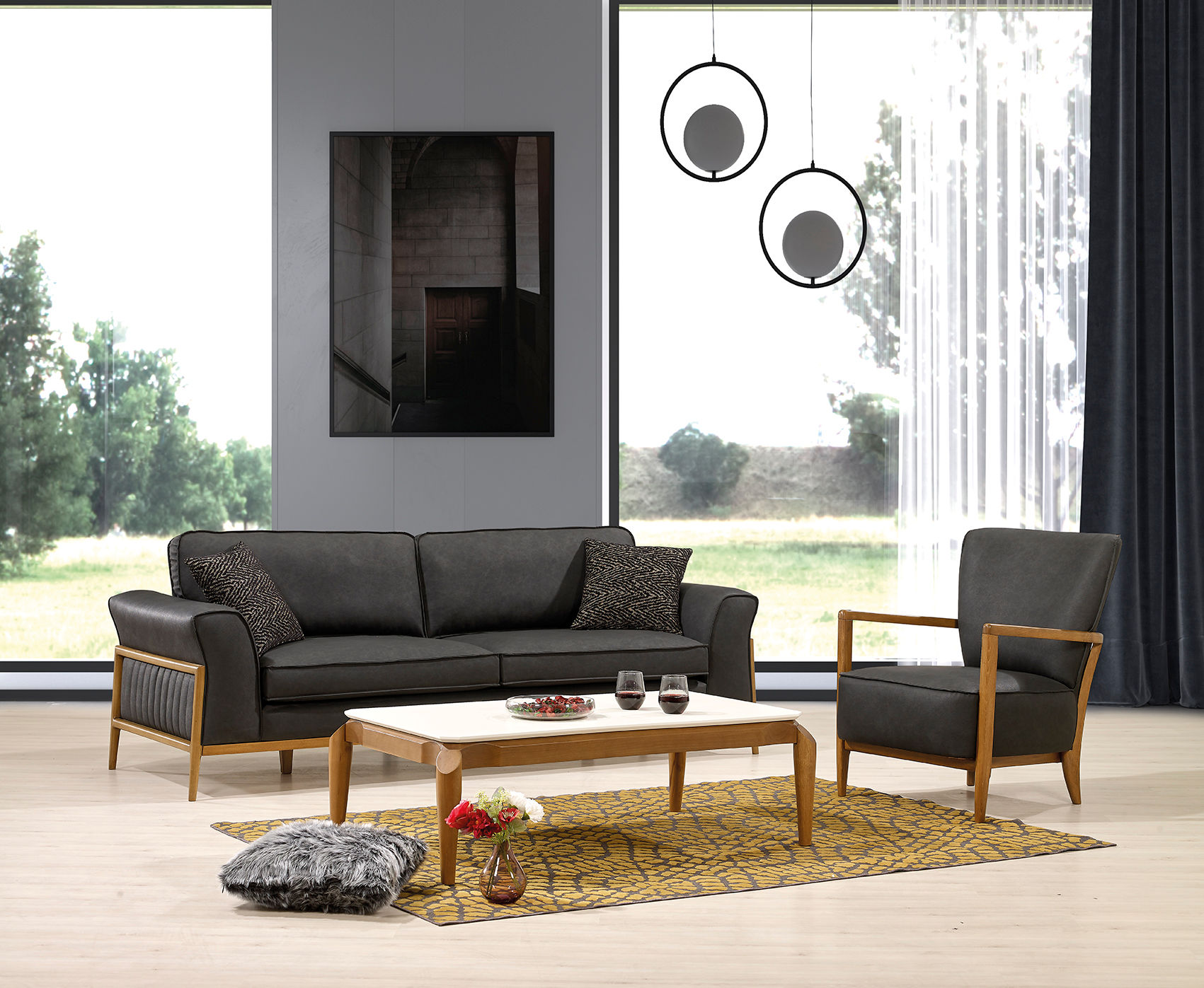 anemone salon 3+2+fauteuil