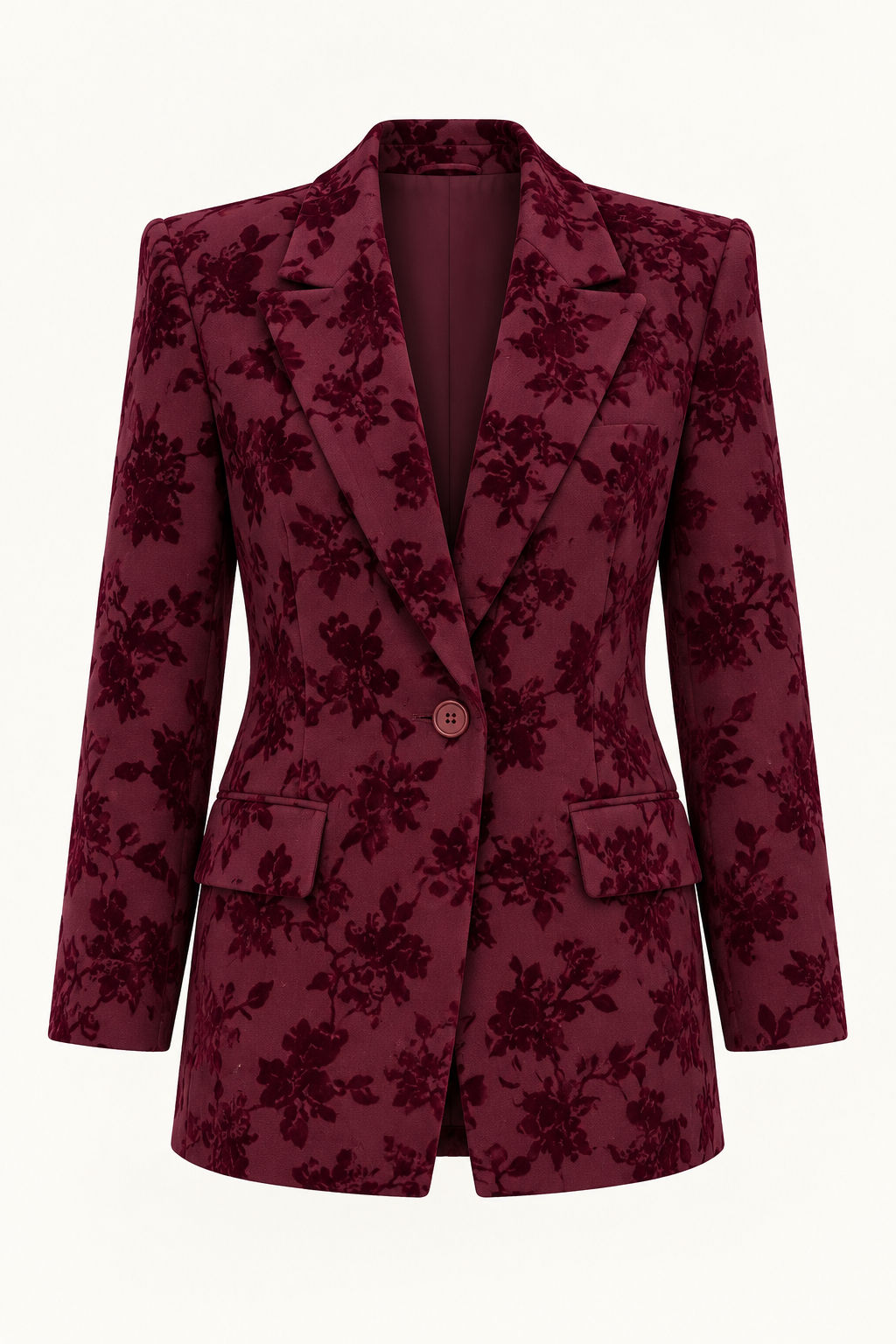Blazer Vitória — Floral Bordeaux