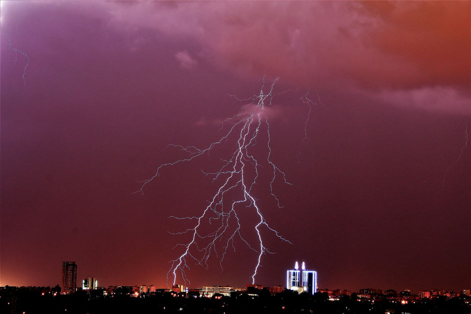 Fotos espectaculares de la tormenta acaecida en Murcia el día 18/10/2018.