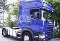 Lastwagen der Firma Meier-Transporte