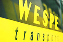 Lastwagen Transporte der Firma Wespe