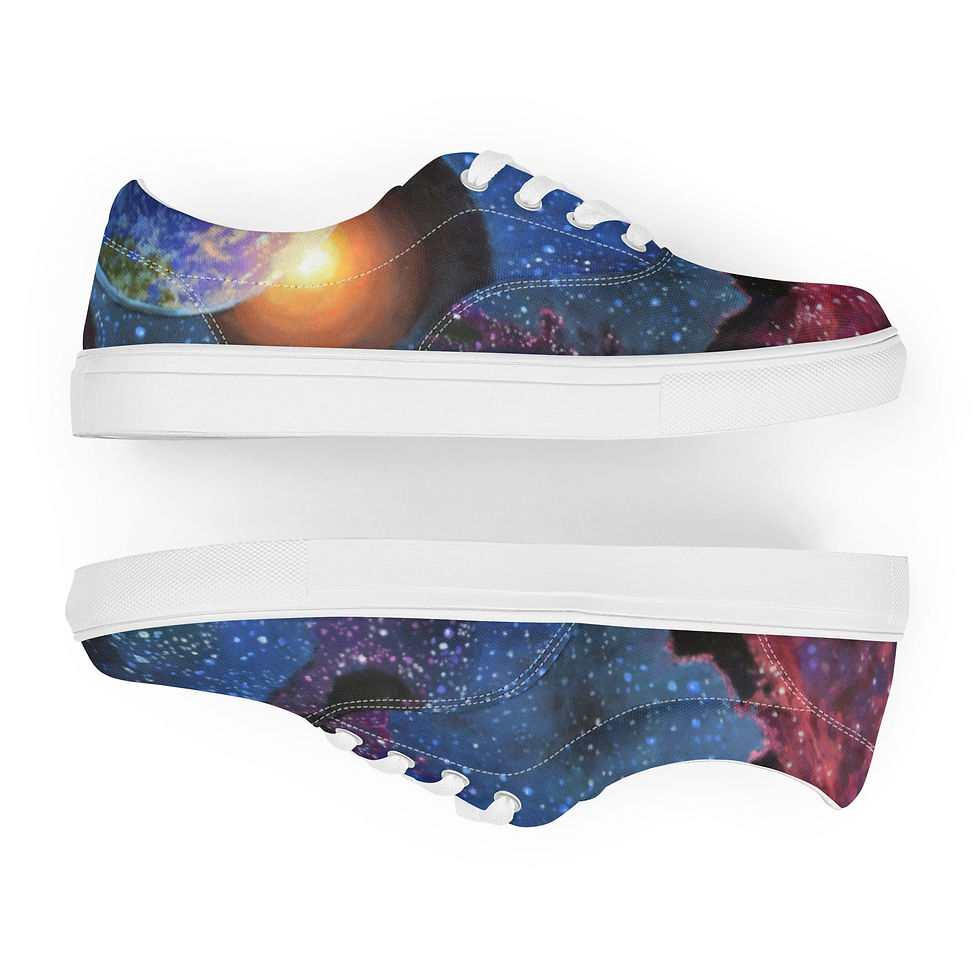 Thumbnail: "Spatial Anomaly" Men’s lace-up canvas shoes