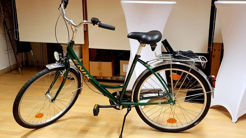 grünes Damenfahrrad