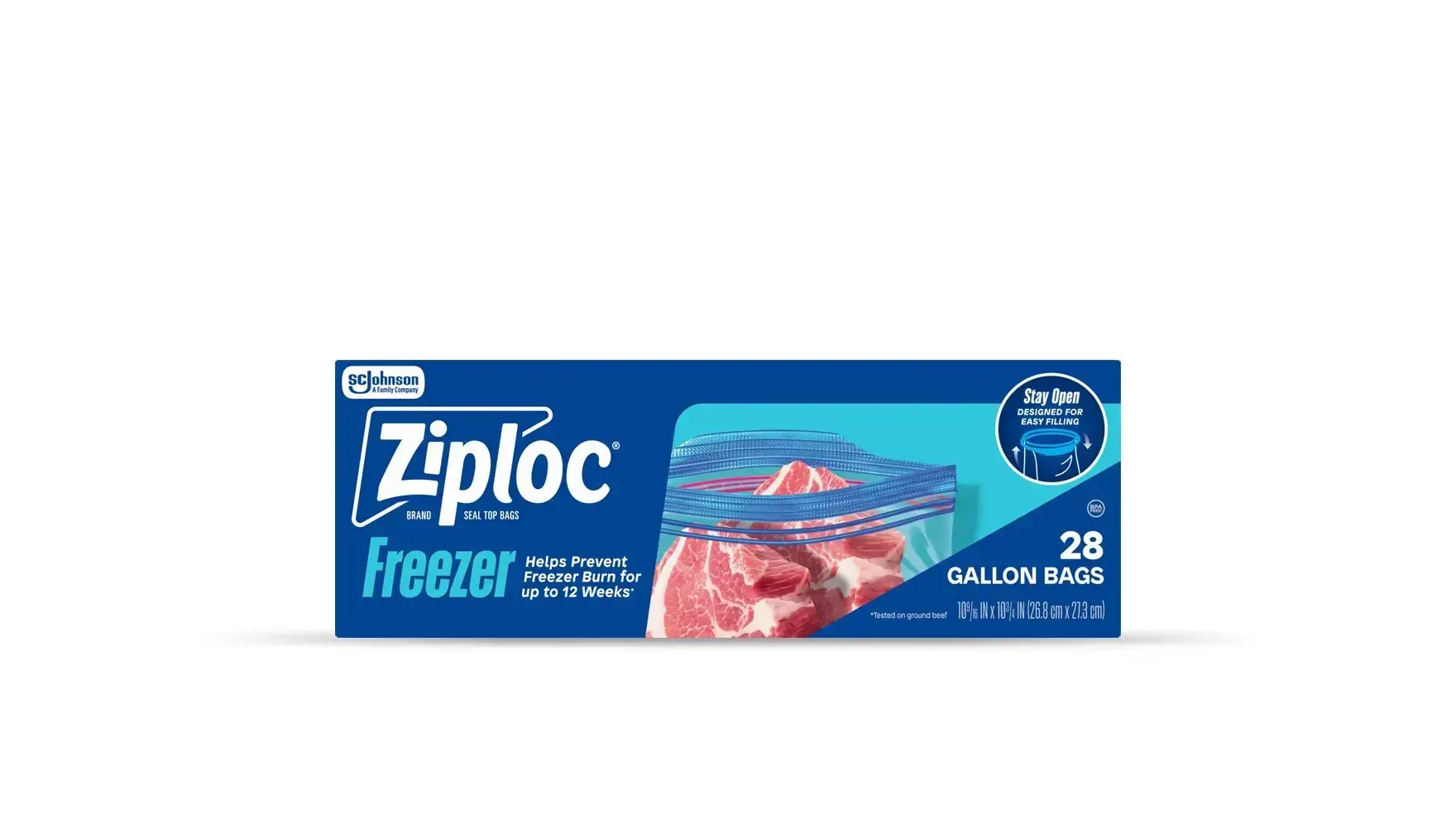 Ziploc Gallon Freezer Bags (1) @ 28 ct.)