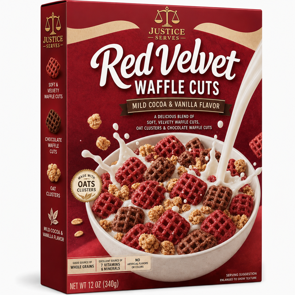Justice Serves Red Velvet Cereal