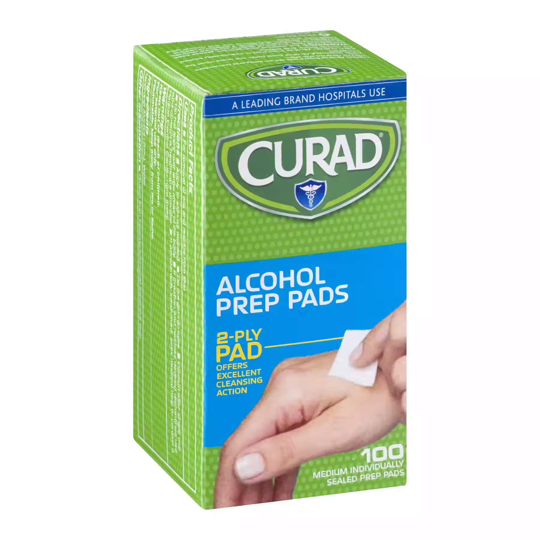 Curad Alcohol Prep Pads ((1) @ 100 ct.)