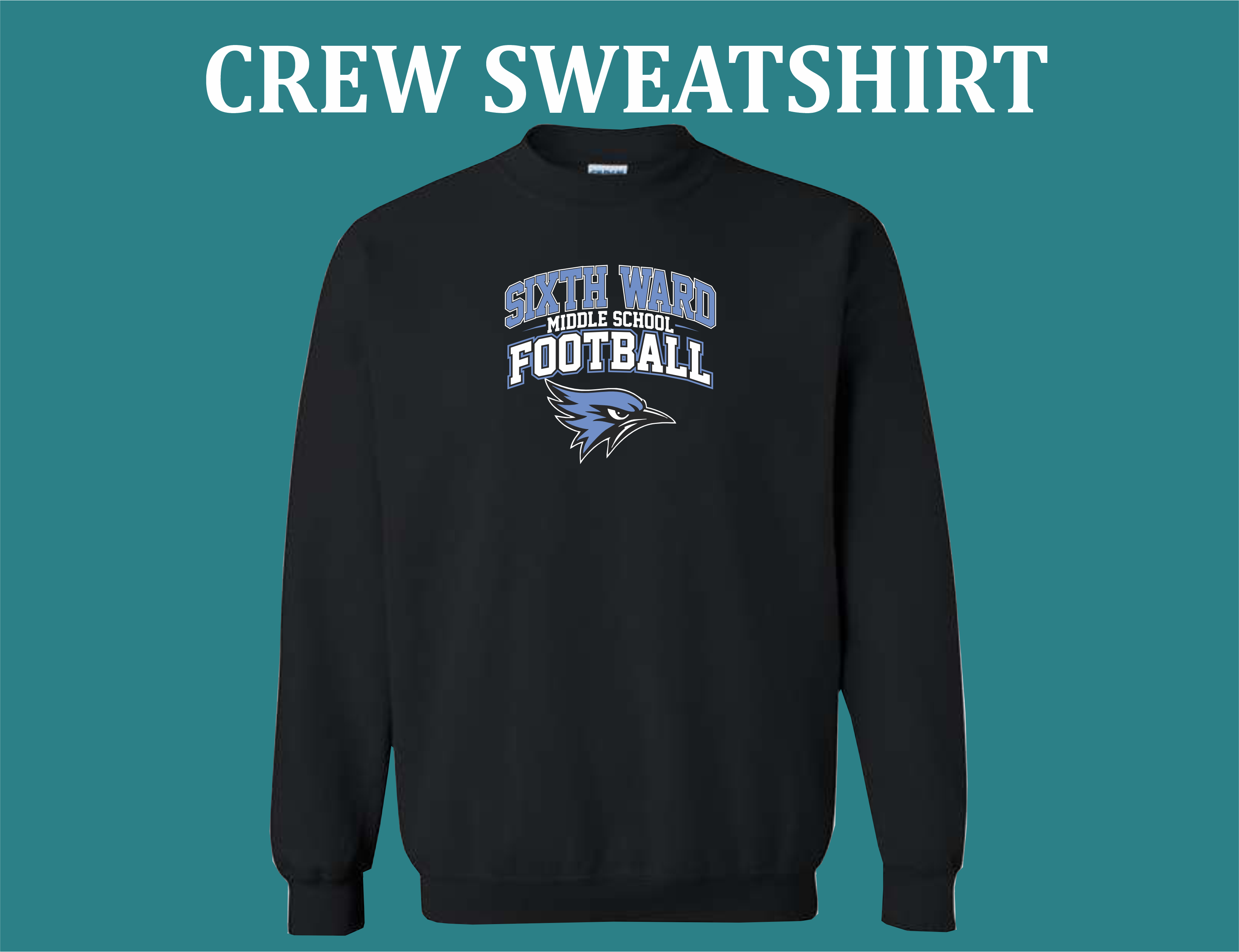 SW Football - Black Crew Sweatshirt