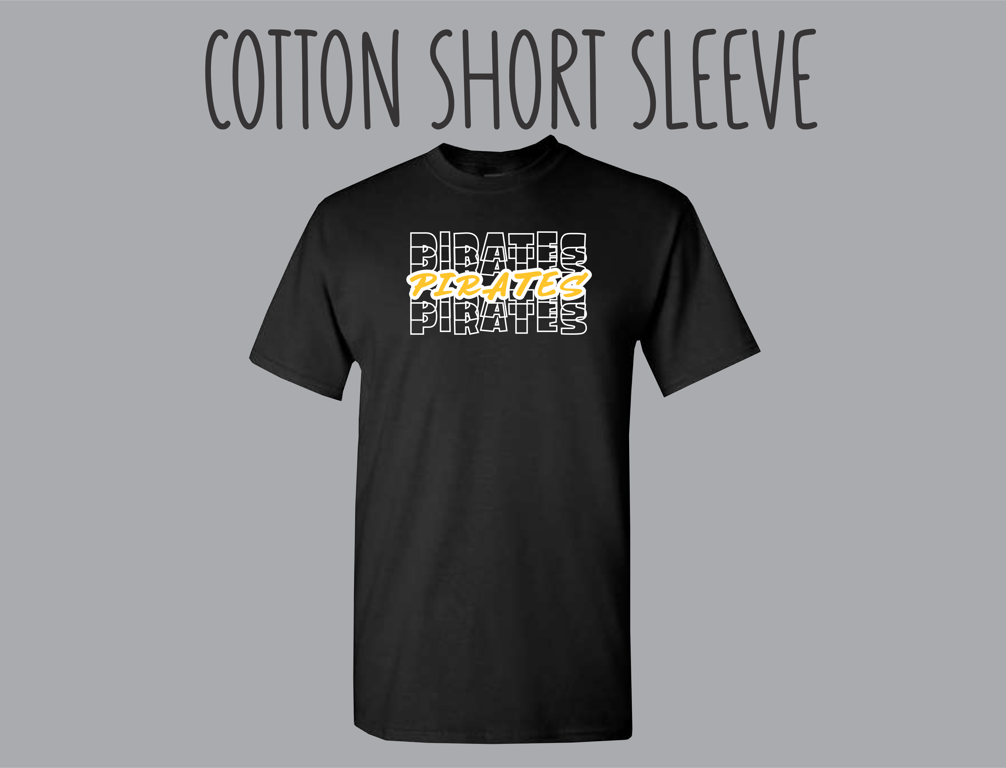 Pirates Pirates - Black Cotton Short Sleeve