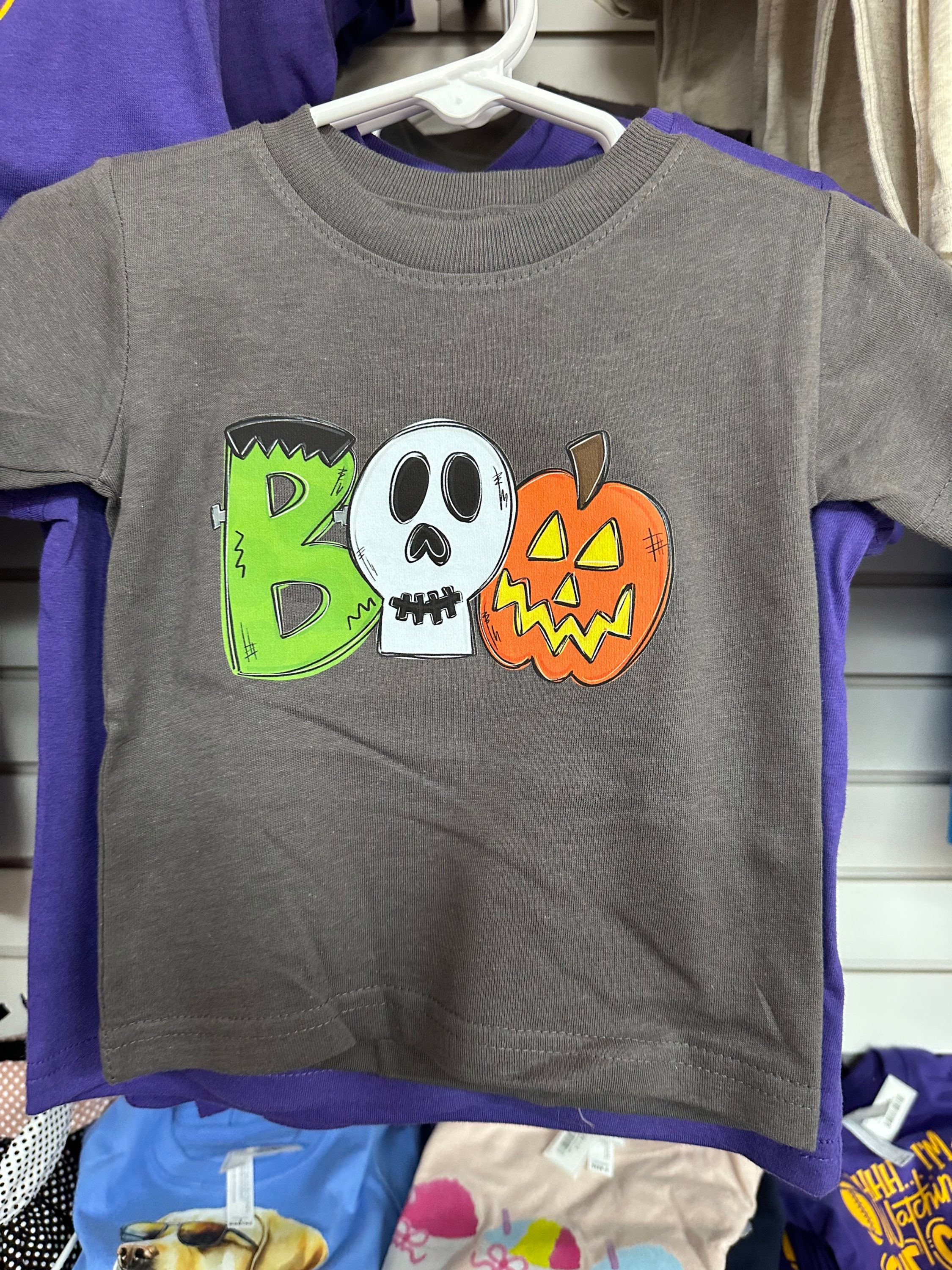 Charcoal Boo Halloween Tee