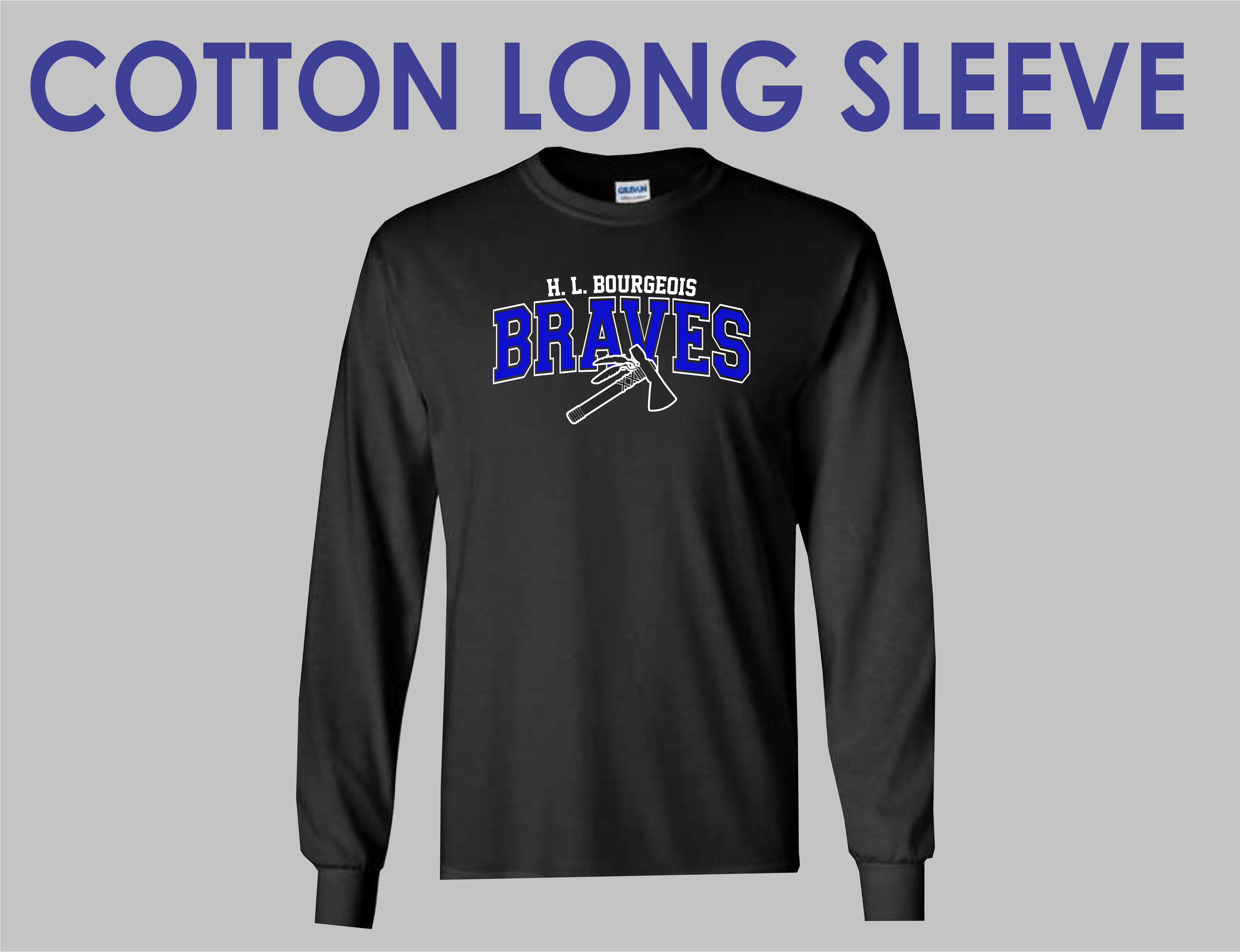 HLB Braves - Black Cotton Long Sleeve