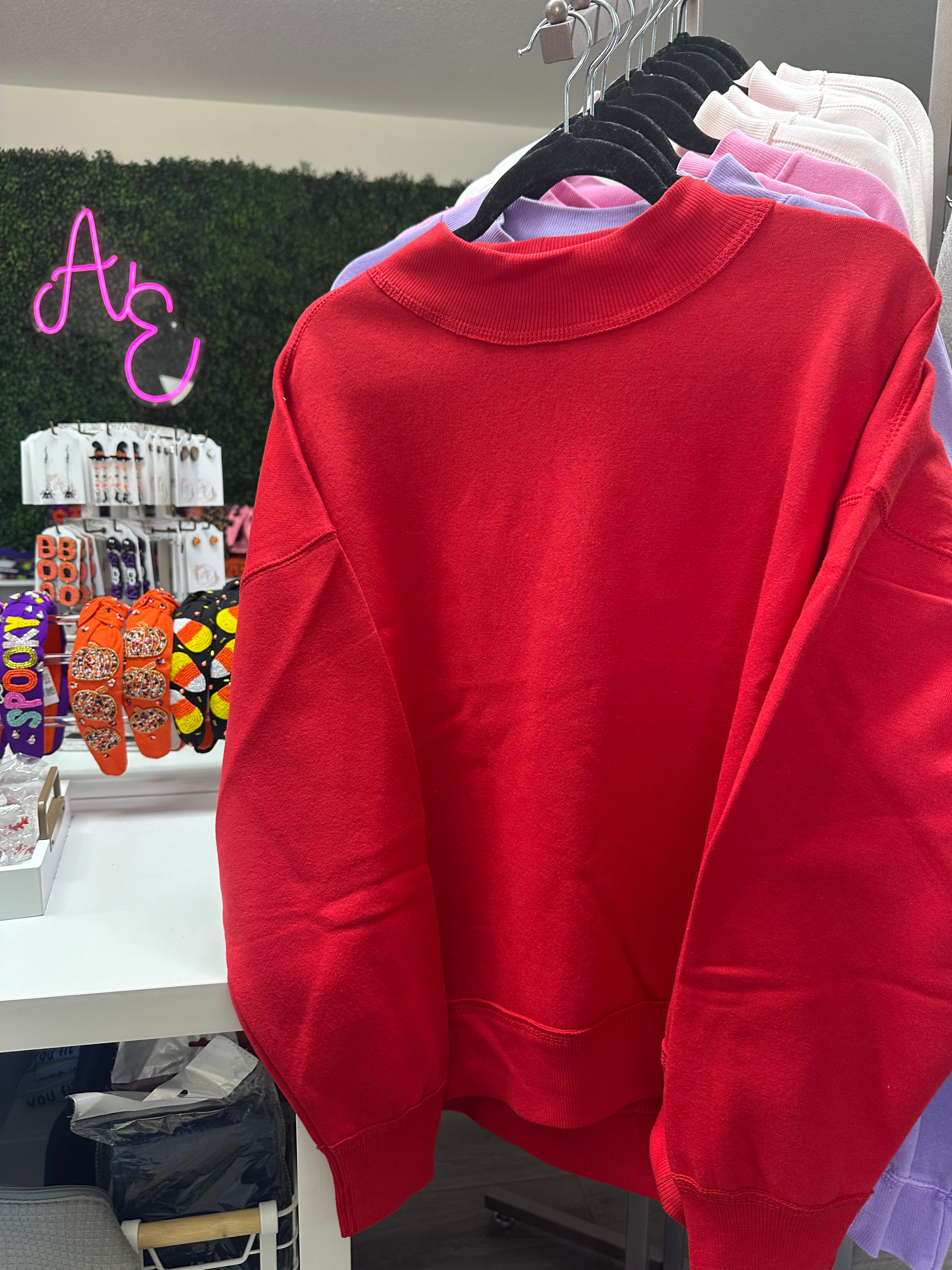 Red Mockneck