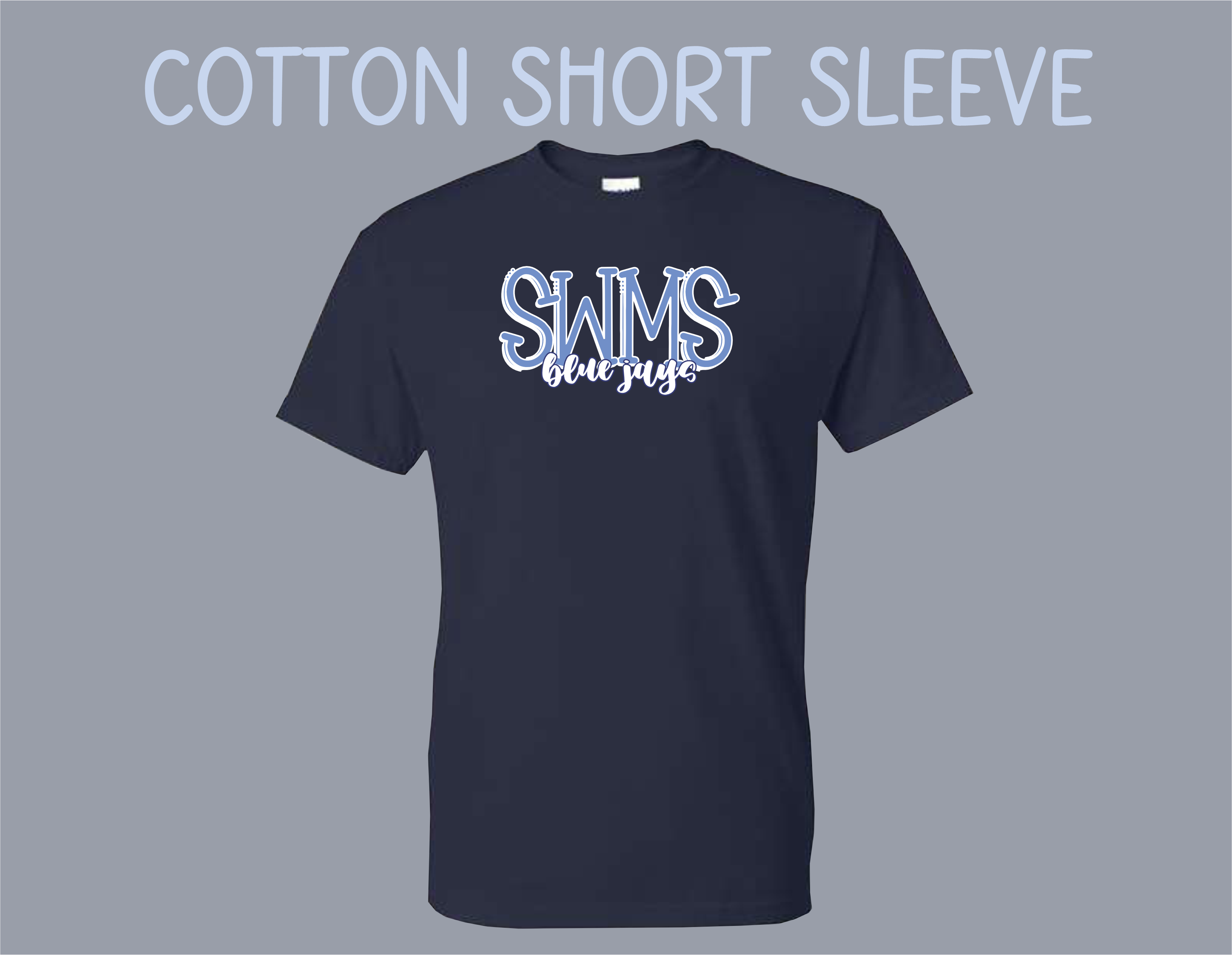 SWMS Cutesy - Navy Cotton Short Sleeve