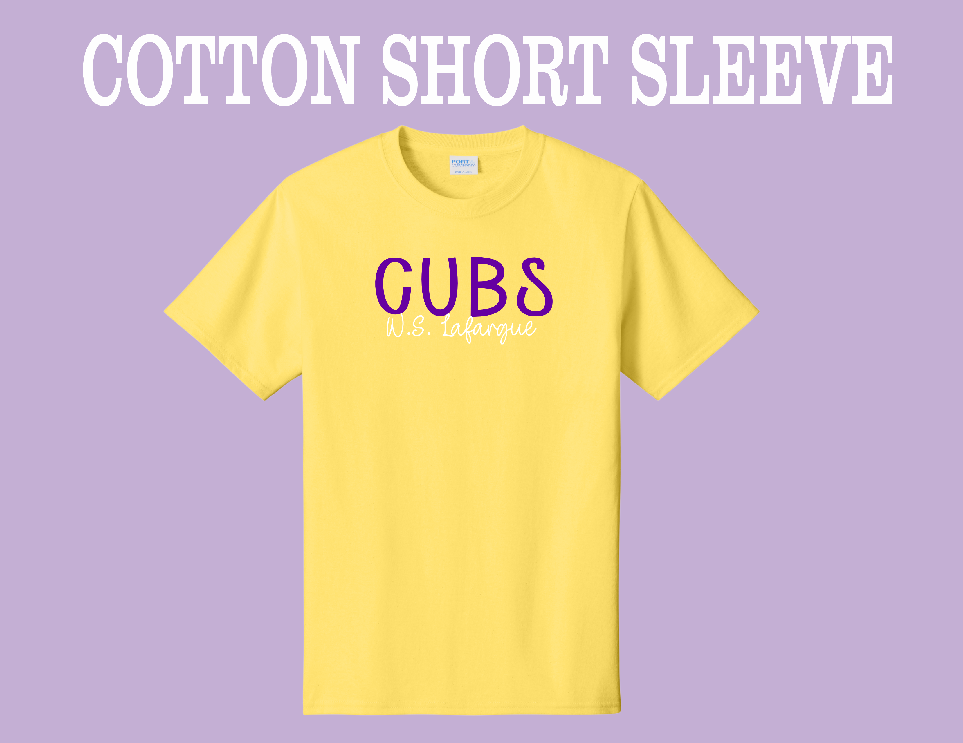 WSL Cubs - Yellow Cotton Short Sleeve