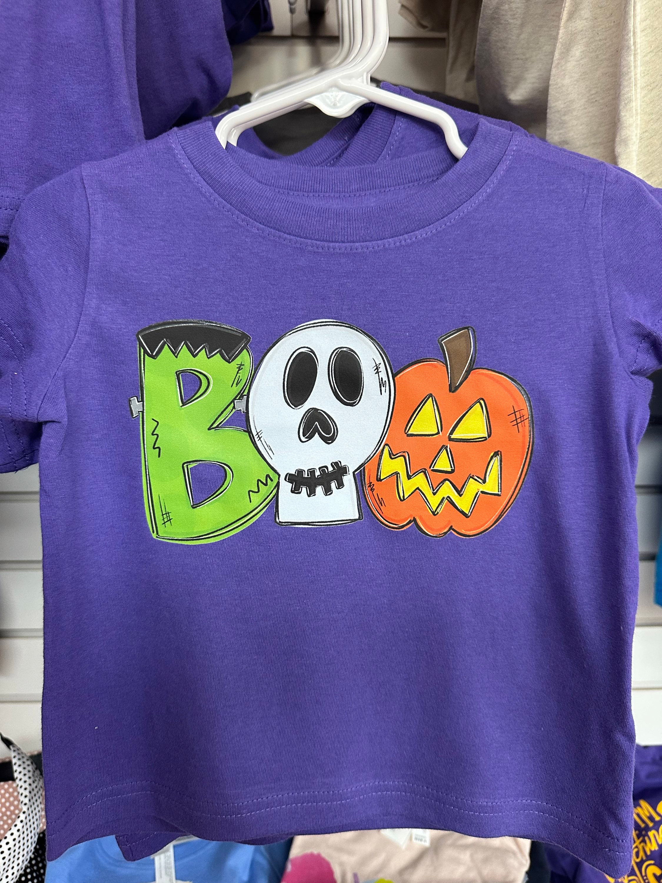 Purple Boo Halloween Tee