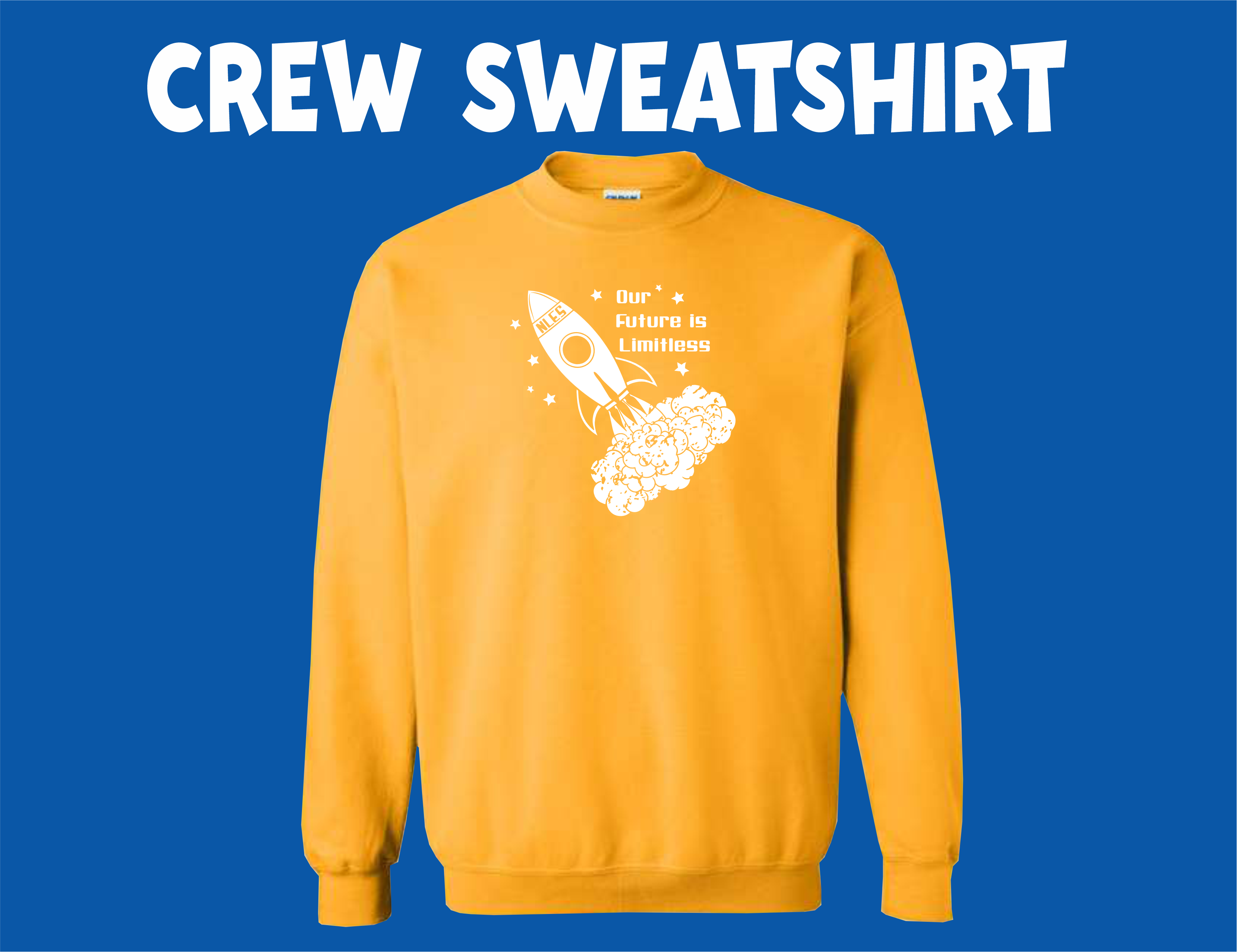 NLES Our Future is Limitless - Gold Crew Sweatshirt